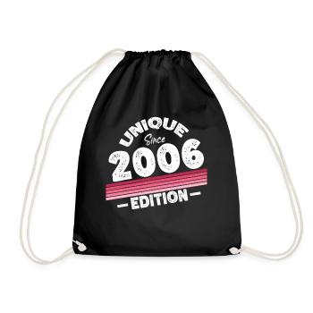 Unique Since 2006 Edition Birthday Vintage 2006 - Drawstring Bag - black - Front