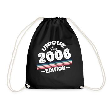 Unique Since 2006 Edition Birthday Vintage 2006 - Drawstring Bag - black - Front