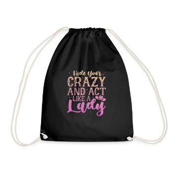 Cowboy - Drawstring Bag - black - Front