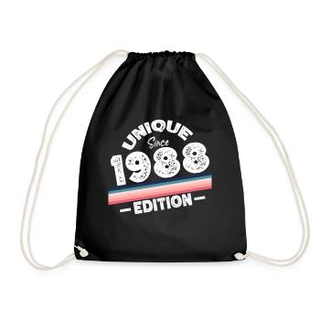 Unique Since 1988 Edition Birthday Vintage 1988 - Drawstring Bag - black - Front