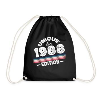 Unique Since 1988 Edition Birthday Vintage 1988 - Drawstring Bag - black - Front