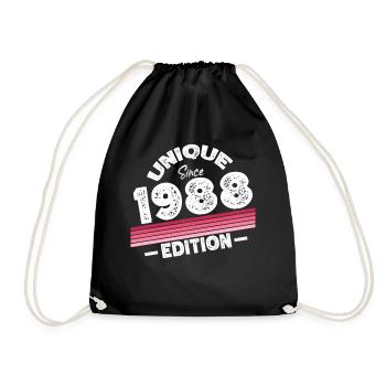 Unique Since 1988 Edition Birthday Vintage 1988 - Drawstring Bag - black - Front