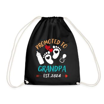 Promu grand-père 2024 Fête des grands-pères - Sac de sport léger - noir - Devant