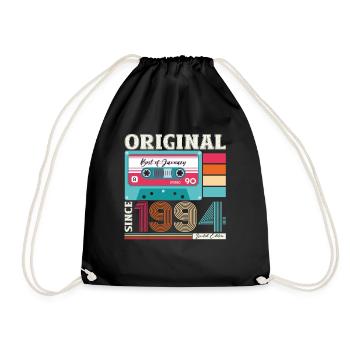 30e anniversaire Cassette janvier Vintage 1994 - Sac de sport léger - noir - Devant