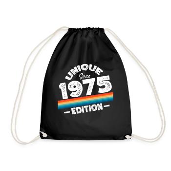 Unique Since 1975 Edition Birthday Vintage 1975 - Drawstring Bag - black - Front