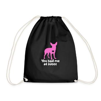 Chihuahua chien chien école chien propriétaire cadeau - Sac de sport léger - noir - Devant