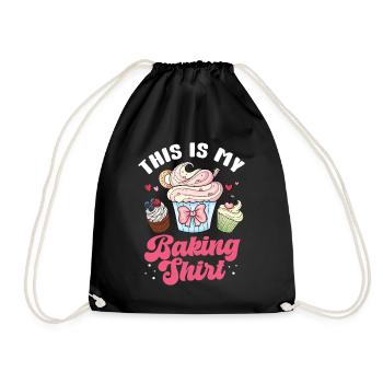 Cupcake Muffin Baking Gift - Drawstring Bag - black - Front