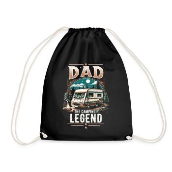 Fête des pères papa la légende du camping papa papa - Sac de sport léger - noir - Devant