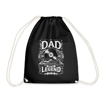 Vatertag DAD the Dj Legend Papa Vater - Turnbeutel - Schwarz - Vorne