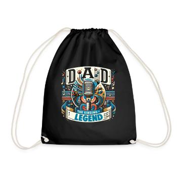 Fête des pères papa la légende du chant papa - Sac de sport léger - noir - Devant