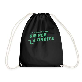 Cadeau Saint Valentin Homme Femme Humoristique - Sac de sport léger - noir - Devant