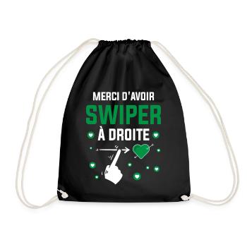 Cadeau Saint Valentin Homme Femme Humoristique - Sac de sport léger - noir - Devant