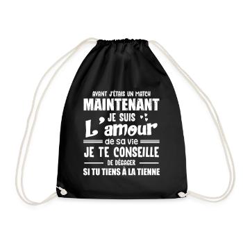 Cadeau Saint Valentin Homme Femme Humoristique - Sac de sport léger - noir - Devant
