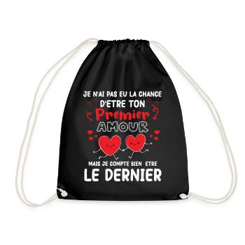 Cadeau Saint Valentin Homme Femme Humoristique - Sac de sport léger - noir - Devant