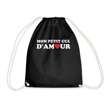 Cadeau Saint Valentin Homme Femme Humoristique - Sac de sport léger - noir - Devant