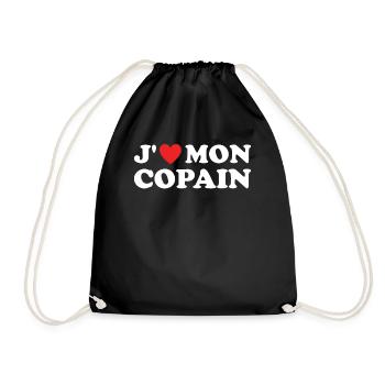 Cadeau St Valentin Femme Copine Humoristique - Sac de sport léger - noir - Devant
