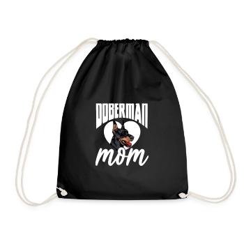 Doberman chien chiens cadeau pour animaux de compagnie - Sac de sport léger - noir - Devant
