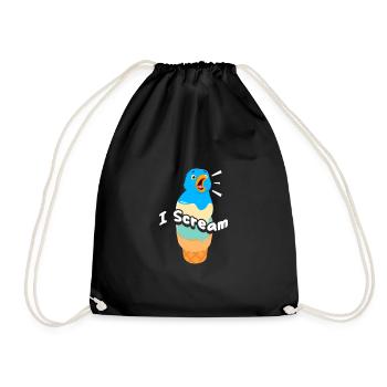 Crème glacée Crème glacée Crème glacée Cadeau d’été - Sac de sport léger - noir - Devant
