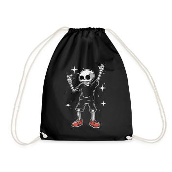 Cool Drôle Squelette - Sac de sport léger - noir - Devant