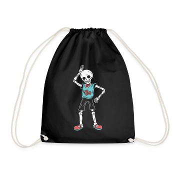 Cool Drôle Squelette - Sac de sport léger - noir - Devant