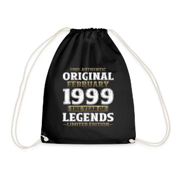 25e anniversaire Original Février Année 1999 - Sac de sport léger - noir - Devant