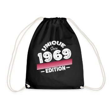 Unique Since 1969 Edition Birthday Vintage 1969 - Drawstring Bag - black - Front