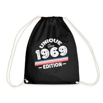 Unique Since 1969 Edition Birthday Vintage 1969 - Drawstring Bag - black - Front