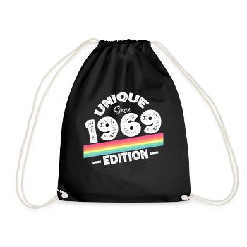Unique Since 1969 Edition Birthday Vintage 1969 - Drawstring Bag - black - Front