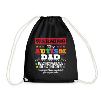 Journée de sensibilisation des pères autistes autistes cadeau - Sac de sport léger - noir - Devant