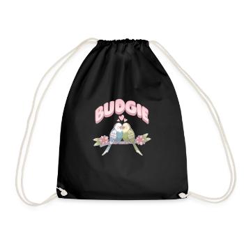 Perruche oiseau animal de compagnie perruche cadeau - Sac de sport léger - noir - Devant