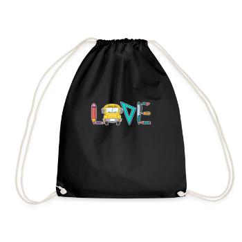 Chauffeur de bus Chauffeur de bus Bus Schuhlbus cadeau - Sac de sport léger - noir - Devant