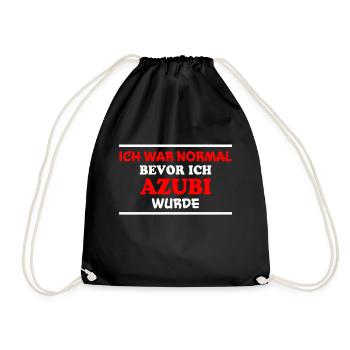 Azubi Spruch Lehrling Job Lustiges Azubi Geschenk - Turnbeutel - Schwarz - Vorne