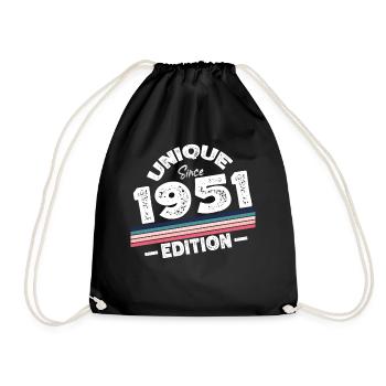 Unique Since 1951 Edition Birthday Vintage 1951 - Drawstring Bag - black - Front