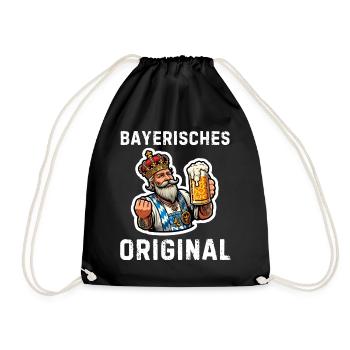 Bayerisches Original Lustiger Bayern Humor Prost - Turnbeutel - Schwarz - Vorne