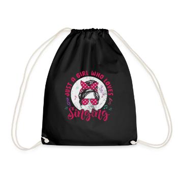 Singer - Drawstring Bag - black - Front