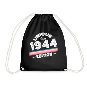 Unique Since 1944 Edition Birthday Vintage 1944 - Drawstring Bag - black - Front