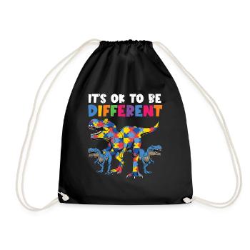 Autisme - Sac de sport léger - noir - Devant