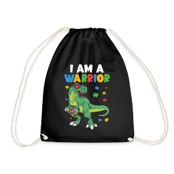 Autismus Awareness Day Autist Geschenk - Turnbeutel - Schwarz - Vorne