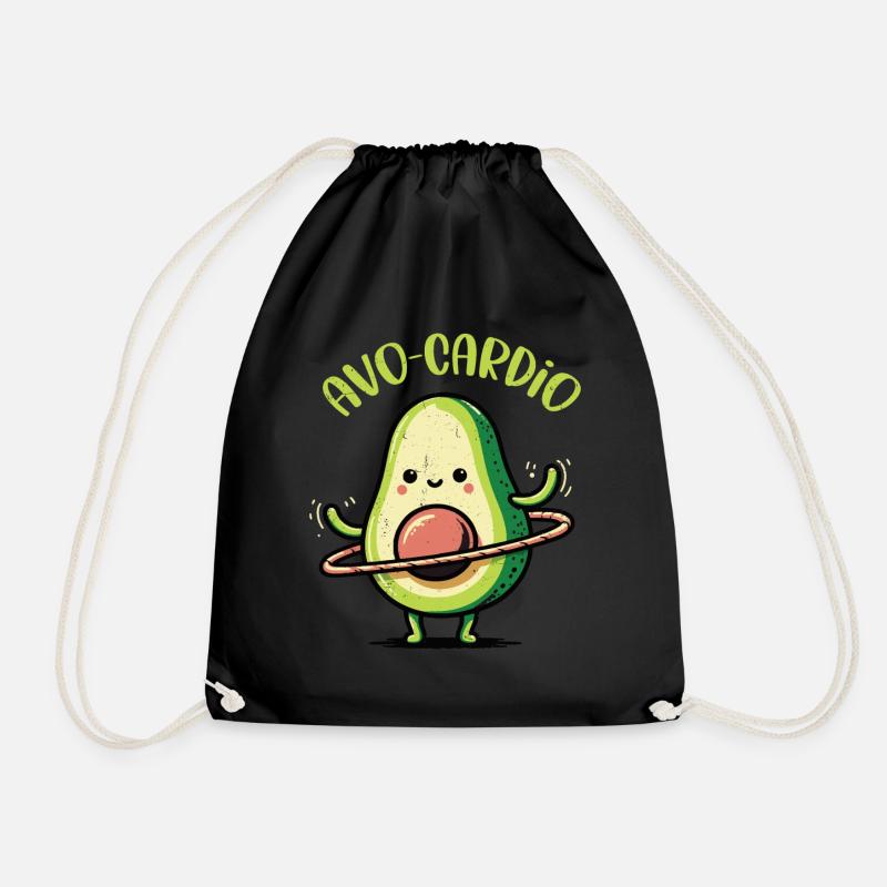 Avocado - Turnbeutel - Schwarz