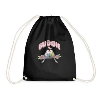 Perruche ondulée - Sac de sport léger - noir - Devant