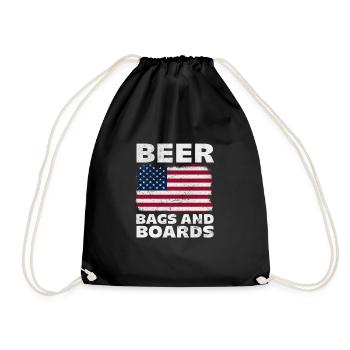Cornhole - Drawstring Bag - black - Front