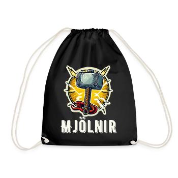 Thor Hammer Mjölnir Viking Mythologie nordique - Sac de sport léger - noir - Devant