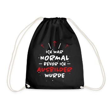 Ausbilder Spruch Beruf Lustiges Ausbilder Geschenk - Turnbeutel - Schwarz - Vorne