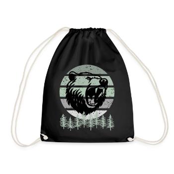 Ours, Sauvage, Nature, Forêt, Arbres - Sac de sport léger - noir - Devant