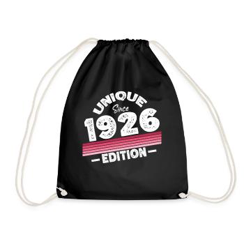 Unique Since 1926 Edition Birthday Vintage 1926 - Drawstring Bag - black - Front