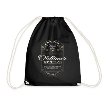 55th Birthday Man Vintage February Vintage 1969 - Drawstring Bag - black - Front