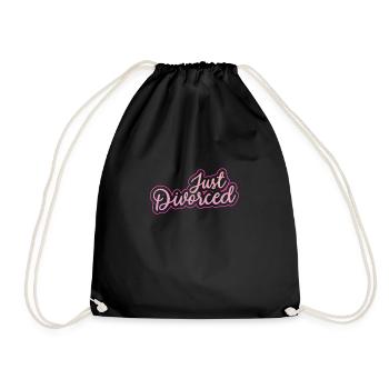 Divorce Separation End Relationship Gift - Drawstring Bag - black - Front
