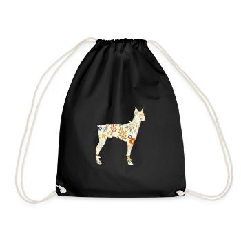 Doberman Dog Dogs Pet Gift - Drawstring Bag - black - Front