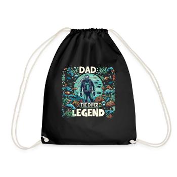 Fête des pères Papa la légende du plongeur Papa Papa plongeur - Sac de sport léger - noir - Devant