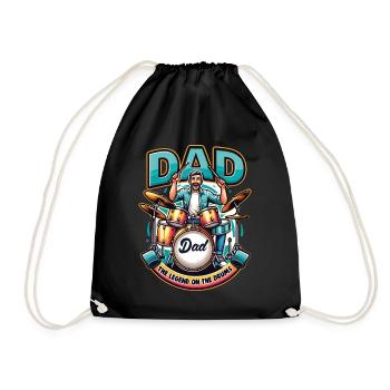 Fête des pères Papa la légende à la batterie Papa Papa - Sac de sport léger - noir - Devant